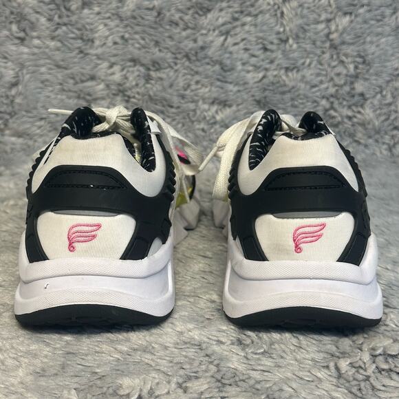 Fabletics Paige Black White Yellow Pink Athletic Sneakers Size 8.5 Gym Workout - Picture 8 of 10